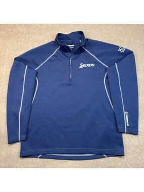 Srixon Golf Sunice Jacket Quarter Zip Pullover Golf Size Large Blue Course Logo